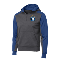 Sport-Tek Tech Fleece Colorblock 1/4-Zip Hooded Sweatshirt